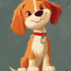 Clifford Red Puppy Diamond Painting