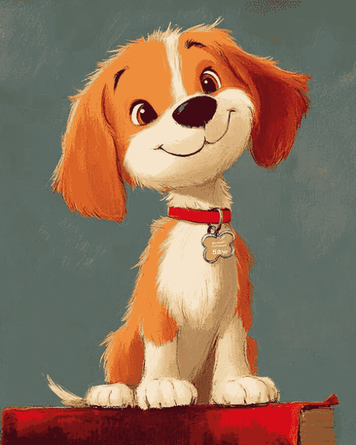 Clifford Red Puppy Diamond Painting