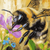 Close Up Bumblebee Insect Diamond Painting