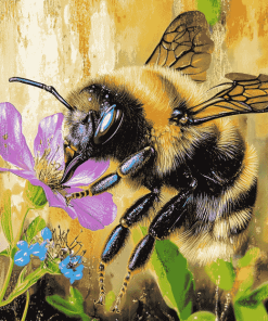 Close Up Bumblebee Insect Diamond Painting