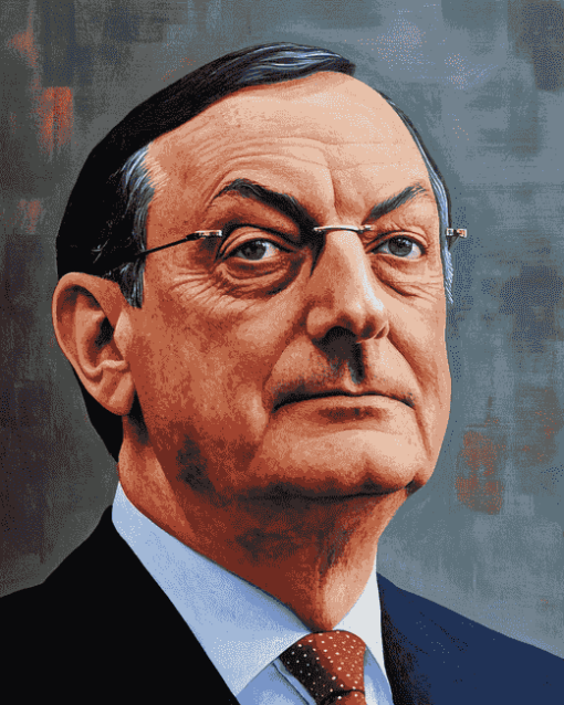 Close Up of Mario Draghi Diamond Painting