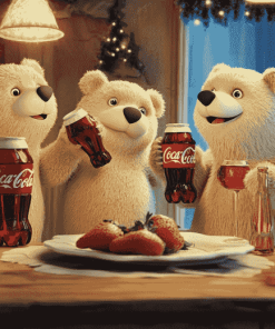 Coca Cola Bears Cartoon Diamond Painting