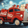 Coca Cola Cartoon Truck Diamond Painting