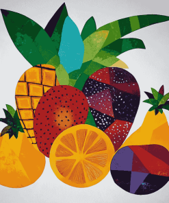 (Colorful Abstract Fruits Diamond Painting)