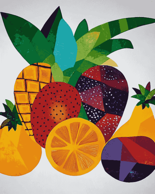 (Colorful Abstract Fruits Diamond Painting)