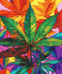 Colorful Cannabis Diamond Painting