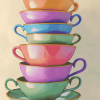 Colorful Cartoon Teacups Diamond Painting