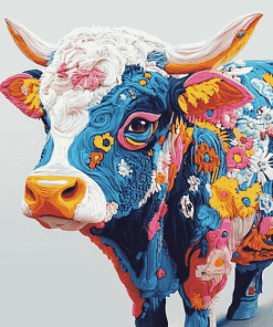 Colorful Cow Animals Diamond Painting