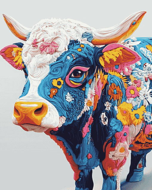 Colorful Cow Animals Diamond Painting