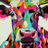 Colorful Cow Art Diamond Painting