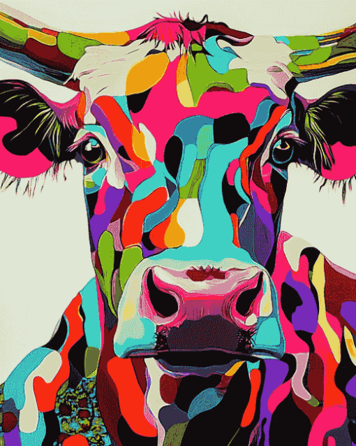 Colorful Cow Art Diamond Painting