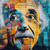 Colorful Einstein Graffiti Diamond Painting