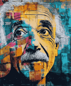 Colorful Einstein Graffiti Diamond Painting