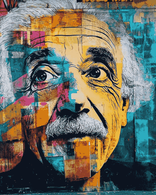 Colorful Einstein Graffiti Diamond Painting