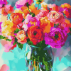 Colorful Floral Blossoms Diamond Painting