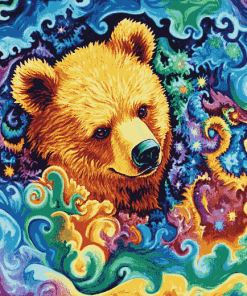 Colorful Grateful Dead Bears Diamond Painting