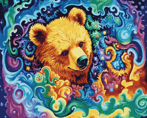 Colorful Grateful Dead Bears Diamond Painting