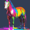 Colorful Horse Animal Art Diamond Painting