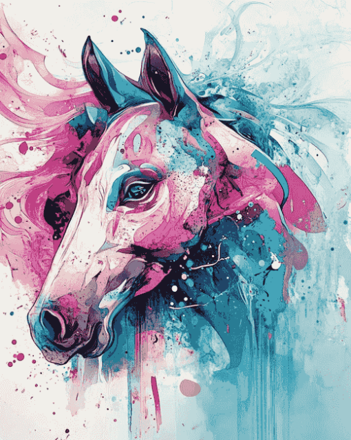 Colorful Horses Diamond Painting