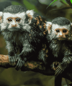 Colorful Marmosets Monkey Diamond Painting