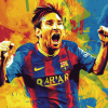 Colorful Messi Pop Art Diamond Painting