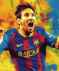 Colorful Messi Pop Art Diamond Painting