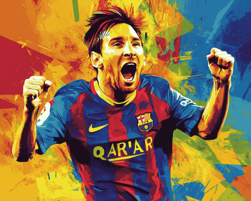 Colorful Messi Pop Art Diamond Painting