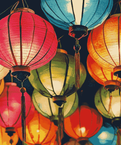 Colorful Paper Lantern Diamond Painting