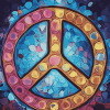 Colorful Peace Symbol Diamond Painting