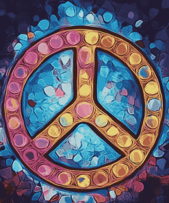 Colorful Peace Symbol Diamond Painting