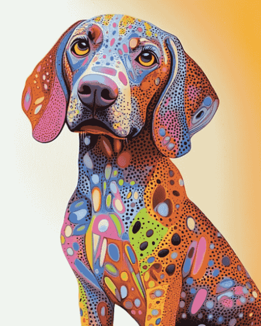 Colorful Pointer Dogs Diamond Painting