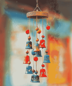 Colorful Vintage Wind Chime Diamond Painting