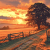 Country Landscape Sunset Diamond Painting