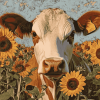 Cow and Sunflower Bliss Diamond Painting