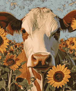 Cow and Sunflower Bliss Diamond Painting