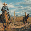 Cowboy Horse Riding in Arizona Diamond Painting