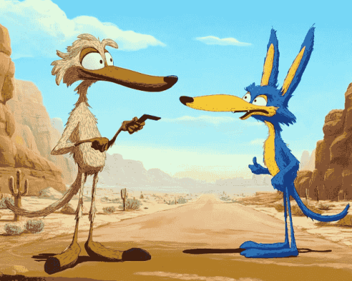 Coyote and Roadrunner Animation Diamond Painting