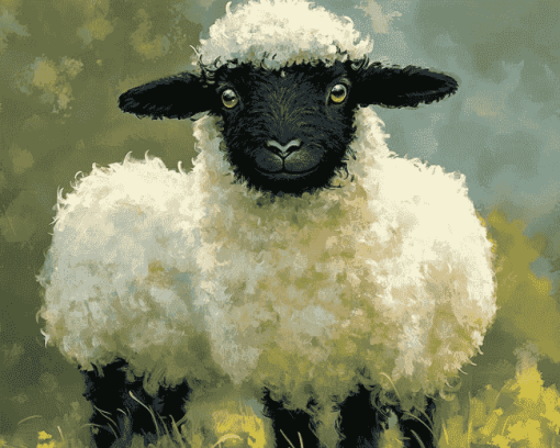 Cute Blacknose Sheep Diamond Painting