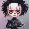 Cute Edward Scissorhands Animation Diamond Painting