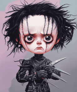 Cute Edward Scissorhands Animation Diamond Painting