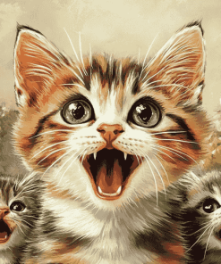 Cute Kitty Selfie Diamond Painting