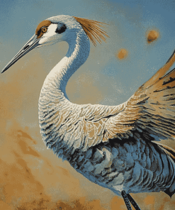 Cute Sandhill Crane Diamond Painting