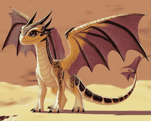 Cute Sandwing Dragon Diamond Painting