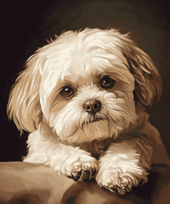 Cute Shihpoo Puppy Diamond Painting