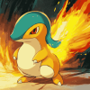 Cyndaquil Animation Art Diamond Painting