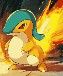 Cyndaquil Animation Art Diamond Painting