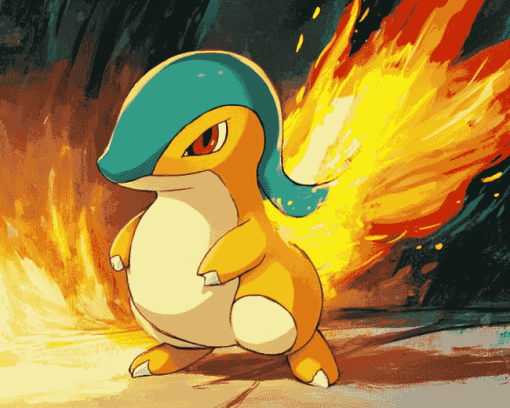 Cyndaquil Animation Art Diamond Painting