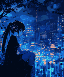 Dark Anime Girl Nightcore Diamond Painting