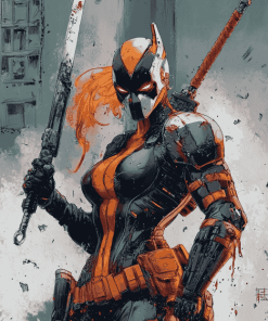 Deathstroke and Harley Quinn Diamond Painting