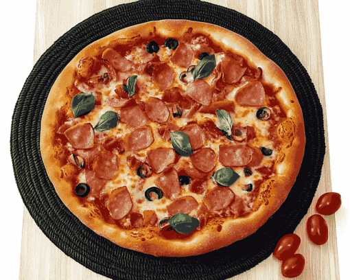 Delicious Ham Pizza Diamond Painting